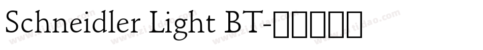 Schneidler Light BT字体转换